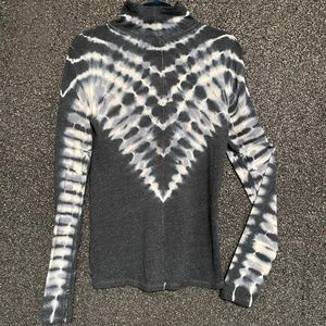 Free People Tie Dyed Fitted Turtleneck L NWT